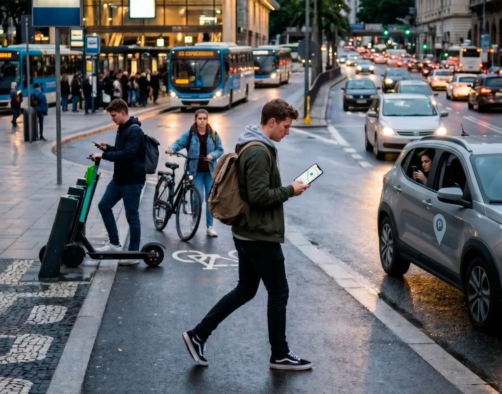 Por que o jovem está se desligando do transporte público?